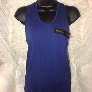 Long tank or dress with zipper pocket